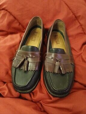 Borelli Wes Kilt 320019 Tassel Black Loafers Sz 11.5M (081226B)